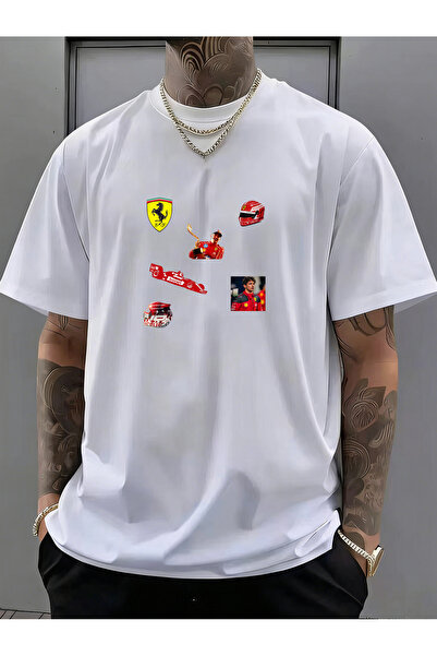 SAUDI F1 CAR Men and Women's 100% Cotton T-Shirt - Oversized Crew Neck Short ...