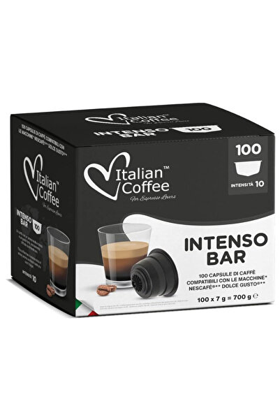 Italian Coffee 100 Capsule Intenso Bar - Compatibil Dolce Gusto