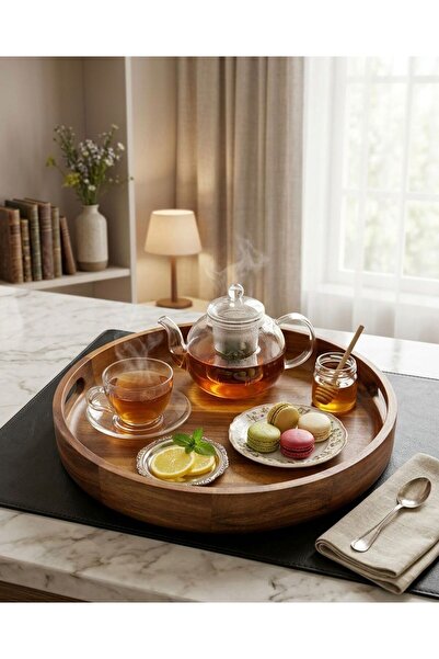 MİEN Acacia Round Tray 33cm