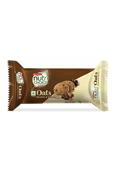 Britannia Nutri Oat Cookies Almond Choco 75g