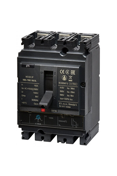 Eti circuit breaker in car nbs-tms 160/3l 160A 3P 004673009