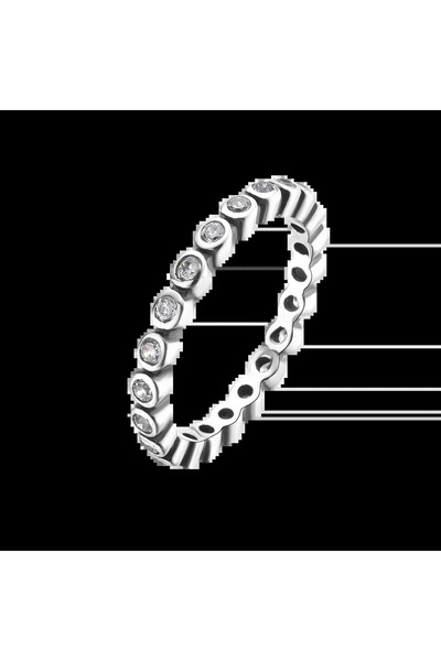Lisa&Co. Inel Argint White Garland 52 mm / Argint placat cu rodiu / Zircon alb