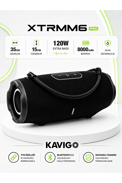 kawigo XTRMM6 PRO Bluetooth Hoparlör Taşınabilir Kablosuz Speaker 120W IPX5 S...