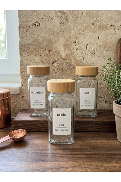 semu store 6’lı Lüks cam baharatlık