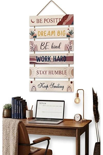 Generic Colorful Motivational Wooden Hanging Sign – Positive Quotes Wall Art Decor for Children's Room, Bedroom, Nursery, Classroom & Office