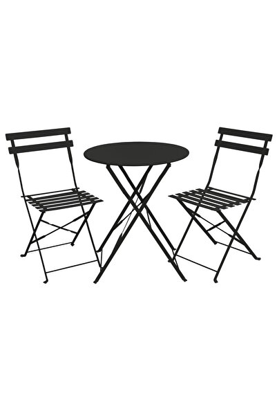 MAPROFI Mobilier pentru Gradina Bistro Flair, Set Masa cu 2 Scaune, din Otel ...