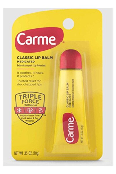Carmex Carmel Classic Lip Balm 10g Original Tube – Fast Relief for Cracked, D...