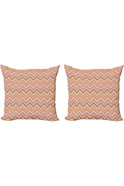 Abakuhaus Husă decorativă pentru pernă, culoare piersică, Set de 2, Design vi...