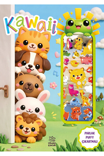 İthaki Çocuk Kawaii - Puffy Shiny Sticker Coloring Book