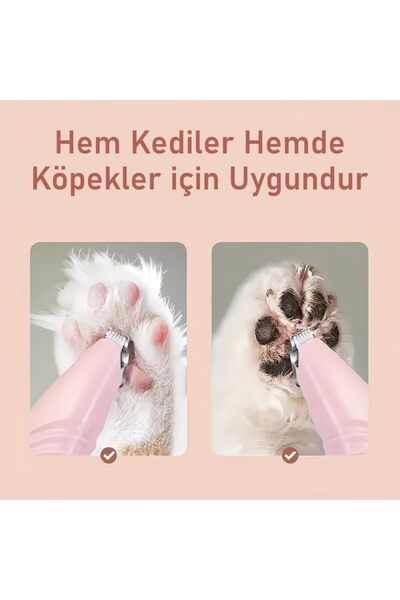 Yıldızan bgm shop Kedi Köpek Pati Tüy Kesme Makinesi Sessiz Hassas Bölge Traş...