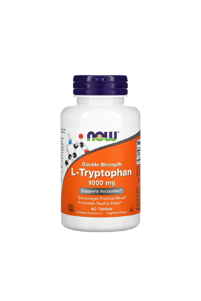 Now Foods L-Triptofan Dublă Forță 1000mg 60 comprimate