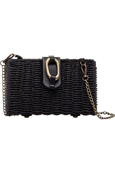 mtng μαύρη τσάντα clutch SHELL