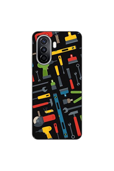 OEM Θήκη συμβατή με Huawei Nova Y70 από σιλικόνη gel TPU με σχέδιο εργαλείων