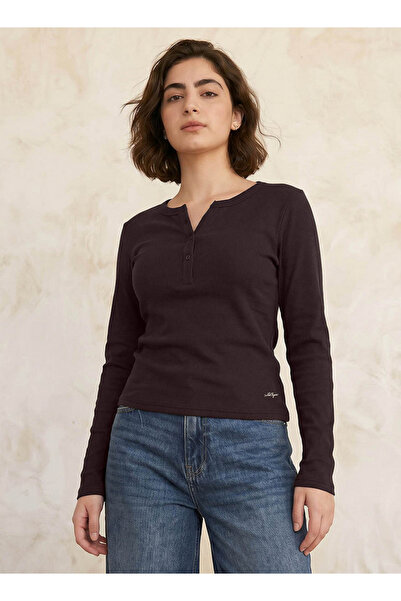 Lee Cooper Ribbed Top with Half Placket
