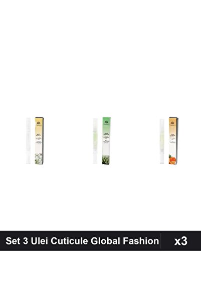 global fashion Set 3 Ulei Cuticule Tip Stilou - Jasmin, Aloe Vera, Portocala