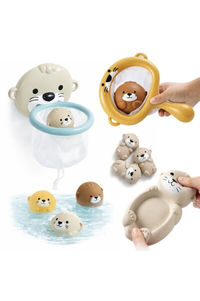 Primabobo Bath toy set, Primabobo, Includes fishing net for animals, Basket, ...