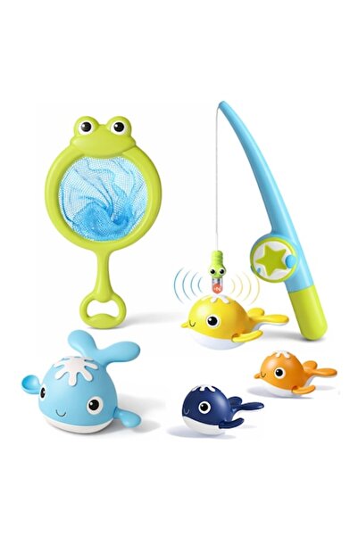 Primabobo Bath Fishing Set, Primabobo, Magnetic Fishing Rod, 4 Fish, Waterpro...