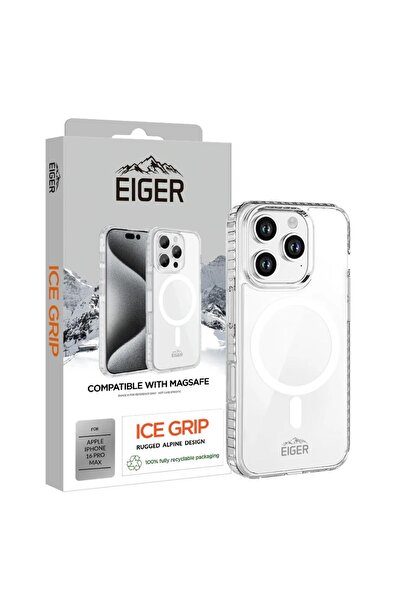 EIGER Husa Ice Grip Magsafe iPhone 16 Pro Max Clear