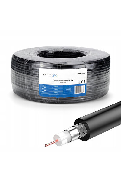 MONTIS Cablu coaxial 3C2V 100m MT106-100 negru