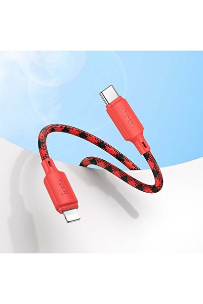 hoco. Cablu USB Hoco USB-C - Lightning 1 m Roșu