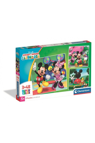 CLEMENTONI Puzzle 3x48 Clubul Șoricelului