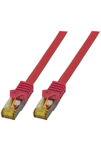 EFB RJ45 Patchk. S/FTP Cat.6A LSZH Cat.7 Rohk. 25.00m rot