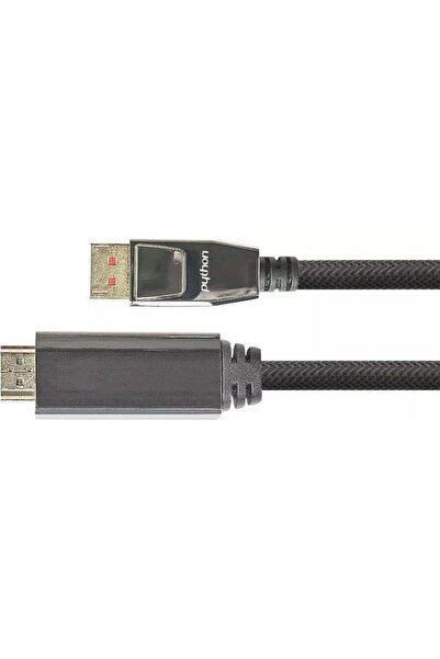 python ticaret Python DisplayPort 1.4 an HDMI 2.0 Kabel Nylong. schwarz 2m