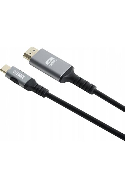 Yenkee Cablu USB USB-C - HDMI 1.5 m Negru-argintiu (35055381)