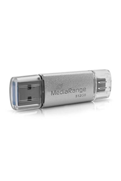 MediaRange Stick USB 3.2 Gen 1 USB-A și USB-C, 512GB, argintiu