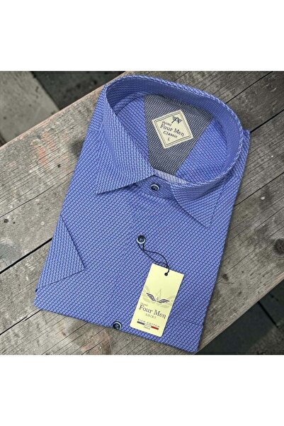 EREN STYLE Linen Classic 100% Cotton Short Sleeve Anti-Sweat Shirt