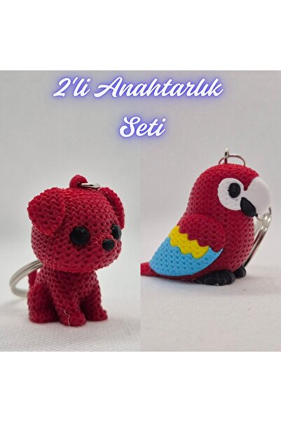 3DAtölyeMaker Fire Department Red Knitted Patterned Dog and Fire Department R...