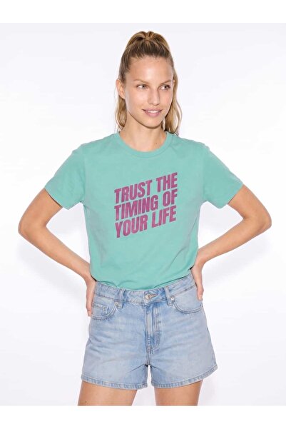 Coredra Trust Regular T-Shirt - Mint - C524