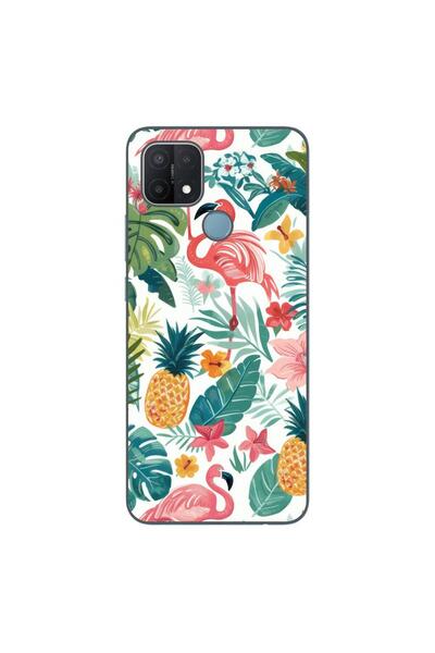 OEM Husa compatibila cu Oppo A15 si A15s Silicon Gel Tpu Model Tropical Pattern