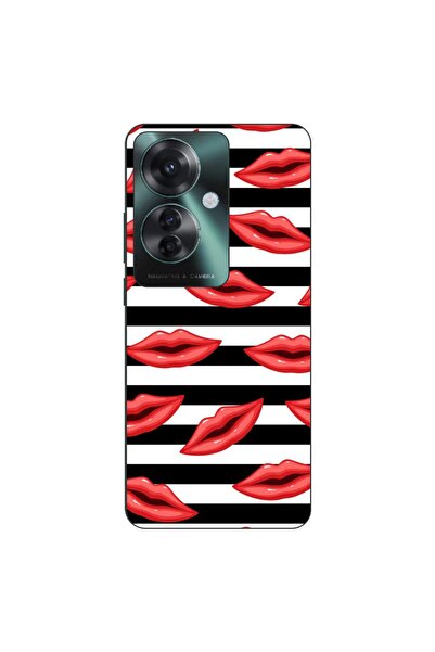 OEM Husa compatibila cu Oppo Reno11 F 5G Silicon Gel Tpu Model Striped Kisses