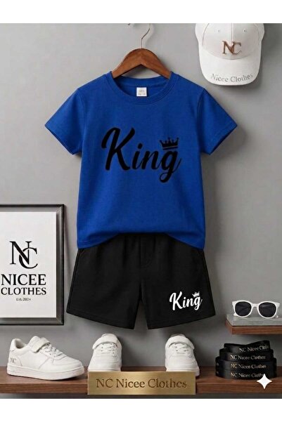 NC Nicee Clothes ΚΑΛΟΚΑΙΡΙΝΟ ΠΑΙΔΙΚΟ ΜΠΛΟΥΖΑΚΙ ΚΑΙ ΣΟΡΤΣ UNISEX (ΜΑΥΡΗ ΣΤΑΜΠΑ...