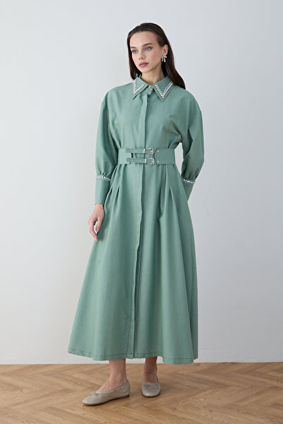 Melike Tatar Stoned Denim Dress 32-2797