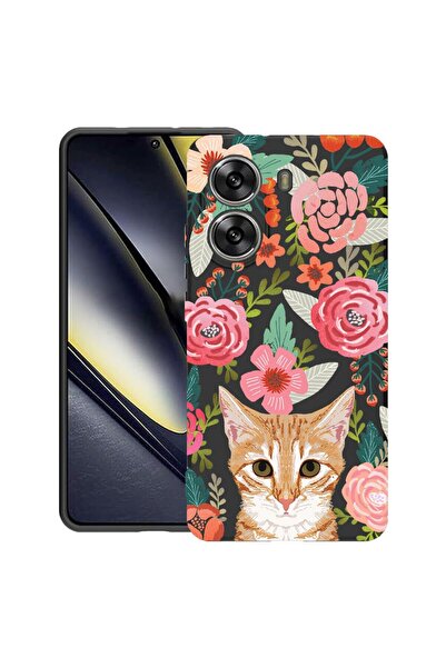 bestcase Husă pentru Poco X7 Pro 5G, Pisică și Flori, Silicon subțire de 0.8M...