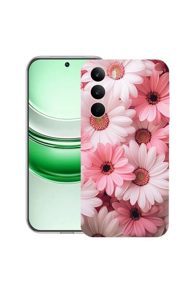 bestcase ¬Æ Husa Clear Silicon pentru Realme C71, Pink Daisy, 2041144 T 1144