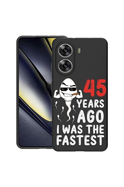 bestcase Тънък силиконов калъф за Poco X7 Pro, 45 години преди аз бях най-бър...