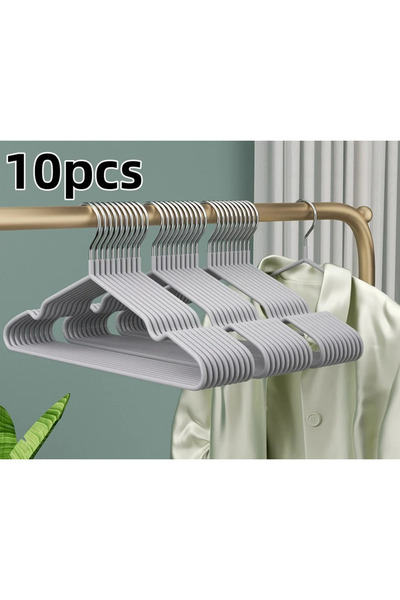 Choice3 Grey 10 Non-slip Coated Metal Suit Hangers Heavy Duty Hangers Metal S...
