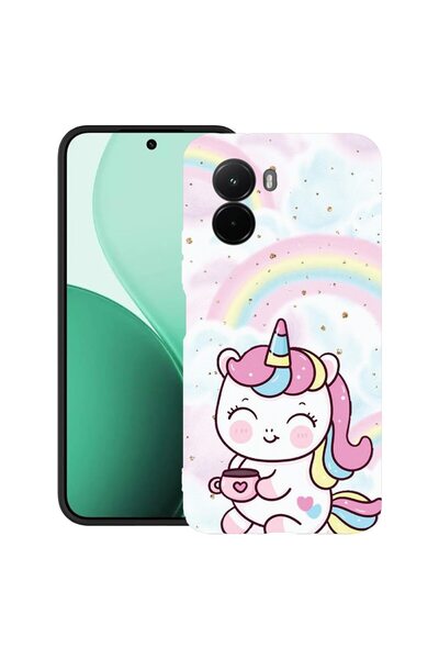 bestcase Υπέρλεπτη Θήκη TPU Συμβατή με Poco M7, με Σχέδιο Μικρού Μονόκερου, 3...