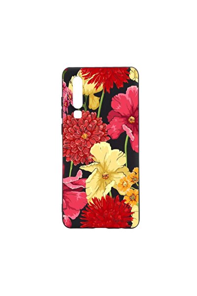 bestcase Husa Huawei P30, Green Flowers Pattern, rezistenta la uzura, anti-al...