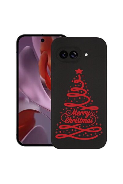 bestcase Калъф за Google Pixel 9a, Коледно дърво, Тънък силиконов 0.8ММ, Удар...