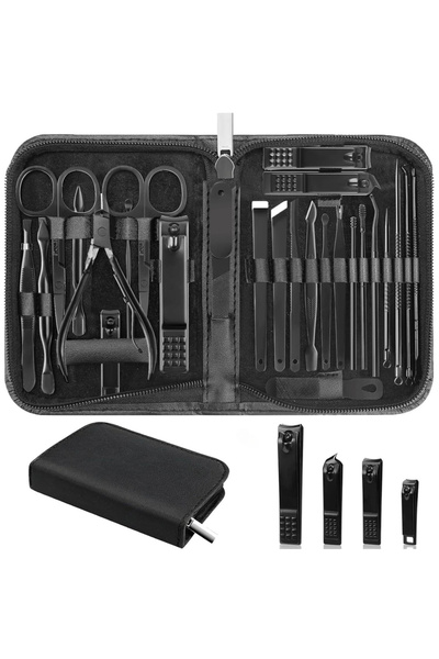 Choice 26 pcs Black--black Nail Clippers Set 26 Piece Manicure Set & Pedicure...