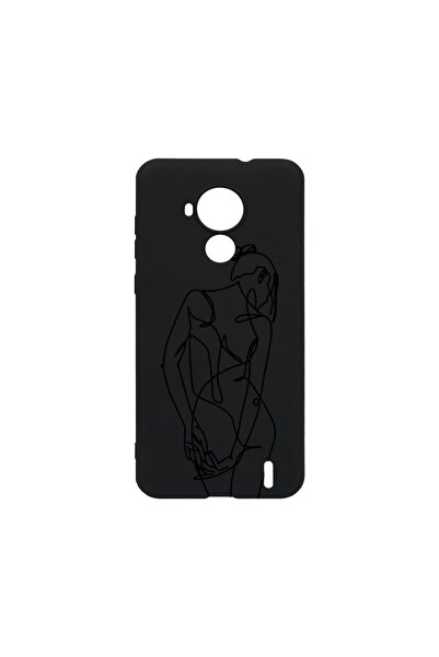 bestcase Λεπτή Θήκη Σιλικόνης 0.8MM, Συμβατή με Nokia C30, Γυναικείο σχέδιο γ...