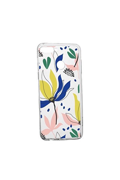 bestcase Силиконов калъф, съвместим с Huawei Y6 Prime 2018, с десен на цветя,...