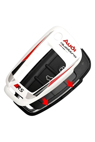 Xentech Light Audi Foldable Key Cover Printed ABS Plastic and Keychain with L...