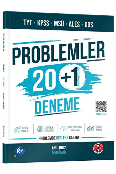 KR Akademi Yayınları Anıl Hoca TYT KPSS MSÜ ALES DGS Problemler 20+1 Deneme