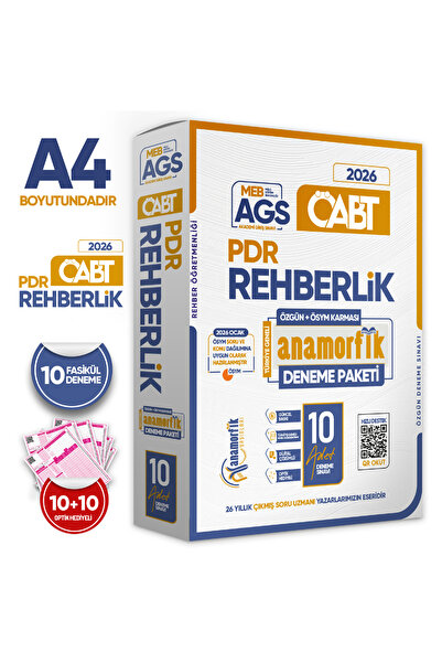 Anamorfik Yayınları 2026 KPSS MEB-AGS ÖABT PDR/Rehberlik Öğretmenliği Deneme ...