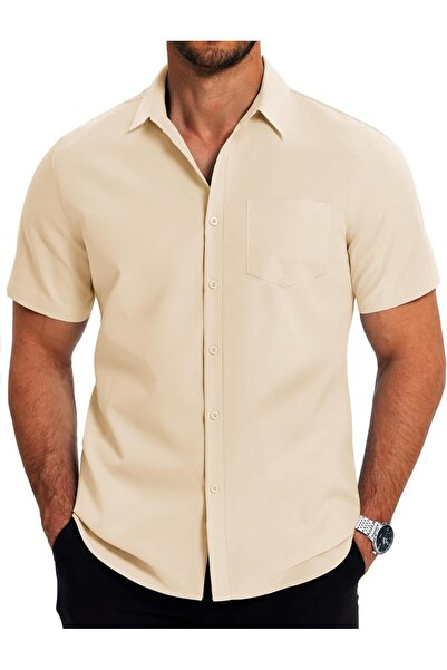 COOFANDY Men's Short Sleeve Summer Shirt Business Casual Button Down Office S...